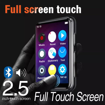 CHENFEC Bluetooth 5.0 MP3/MP4 Player, 32GB HiFi Lossless Music Player with 2.5" Full Touch Screen, FM Radio, Recorder, Speaker - Imported from UK